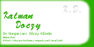 kalman doczy business card